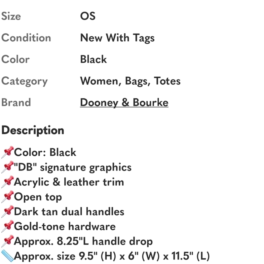 Dooney & Bourke IT Medium Shopper Tote - Picture 9 of 9